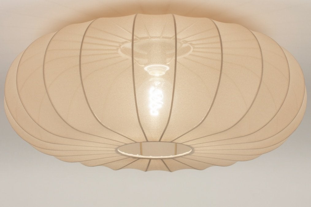 plafondlamp 70cm taupe japandi woonkamer bed tafel vide lamp, Ophalen of Verzenden, Nieuw