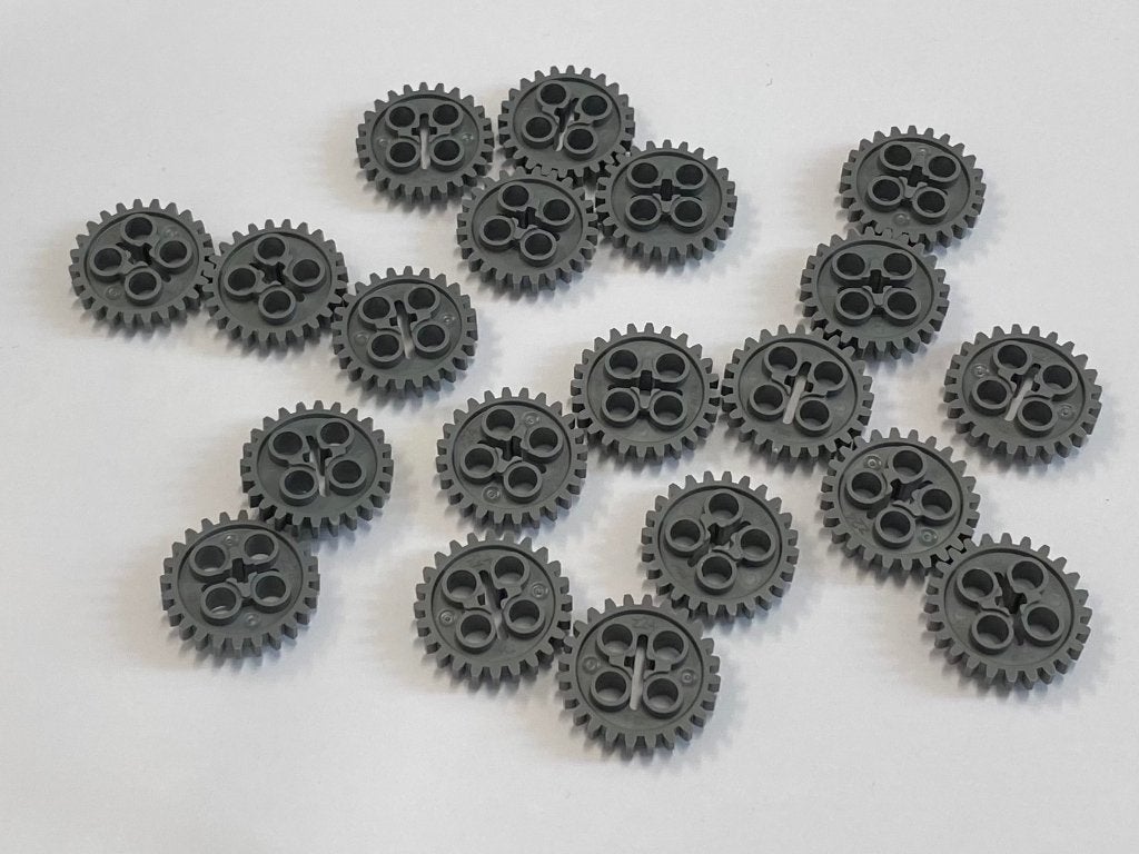 Partij 20x nieuwe donkergrijze Lego Technic tandwielen, Overige thema's, Lego, Nieuw, Ophalen of Verzenden