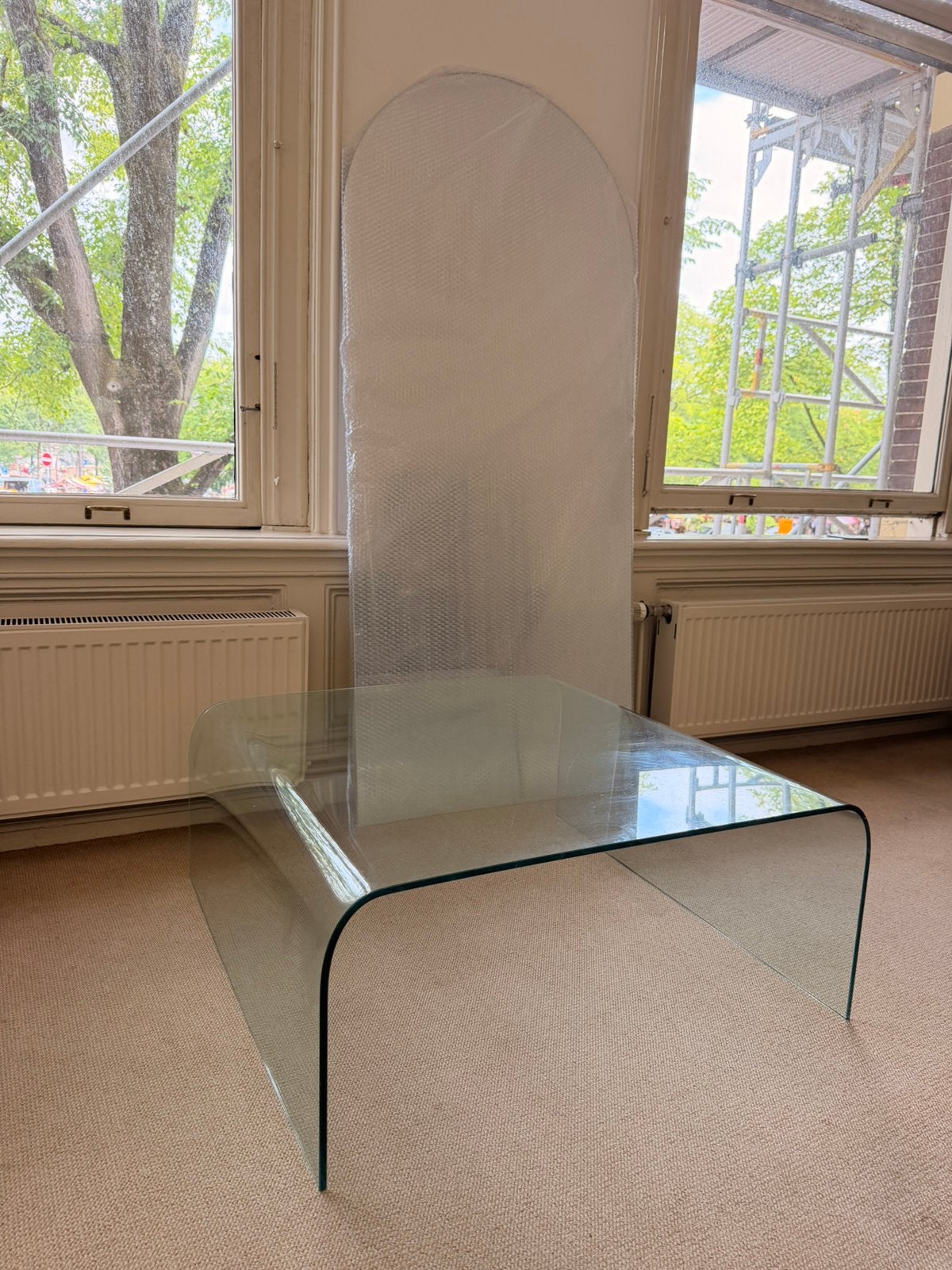 Glazen tafel / salontafel, Ophalen, Rechthoekig, 50 tot 100 cm