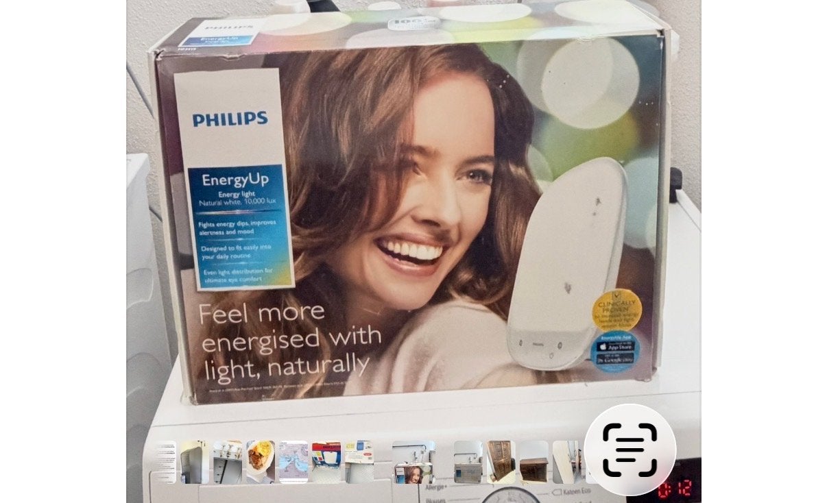 Philips EnergyUp Energielamp 10.000 lux - Tegen winterdip, Ophalen, Zo goed als nieuw, Wit, Philips
