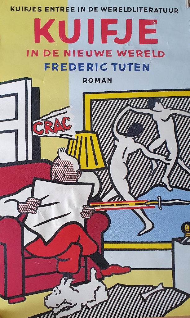 Vintage Kuifje in de Nieuwe Wereld Poster - Frederic Tuten, Deurposter of groter, Ophalen of Verzenden, Overige onderwerpen, Rechthoekig Staand