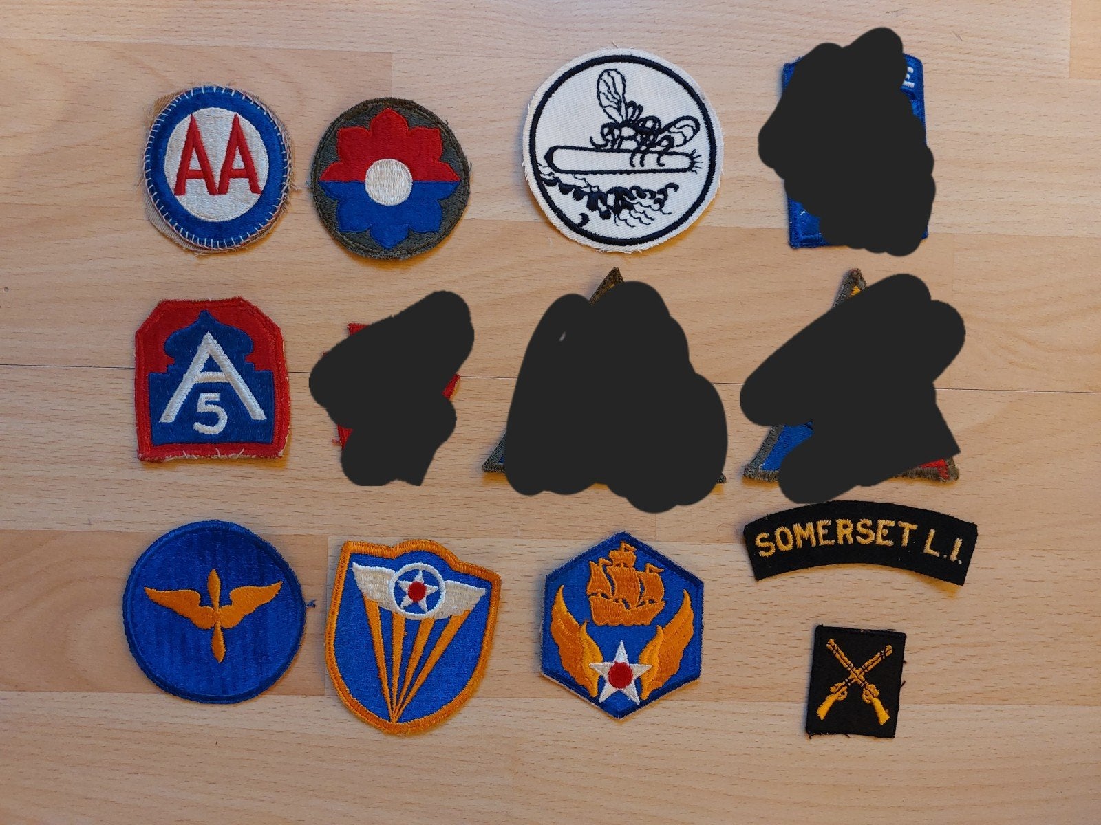Amerikaanse US USA emblemen/patches, ww2/wo2 periode., Ophalen of Verzenden, Amerika, Embleem of Badge
