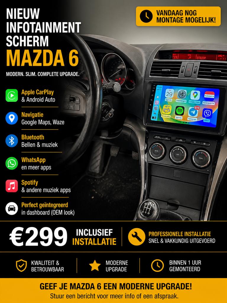 Nieuw Infotainment Scherm Mazda 6 - CarPlay & Android, Ophalen of Verzenden, Nieuw