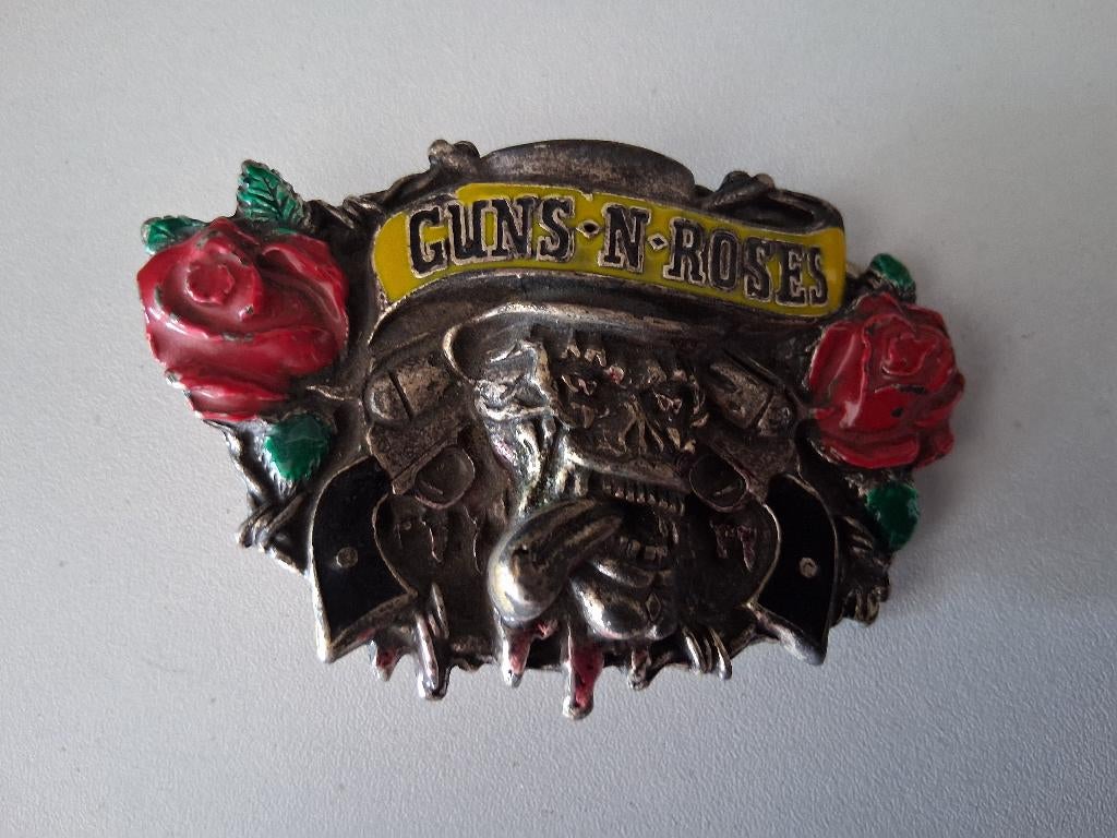 guns and roses Skull Belt Buckle 1993, Ophalen of Verzenden, Gebruikt
