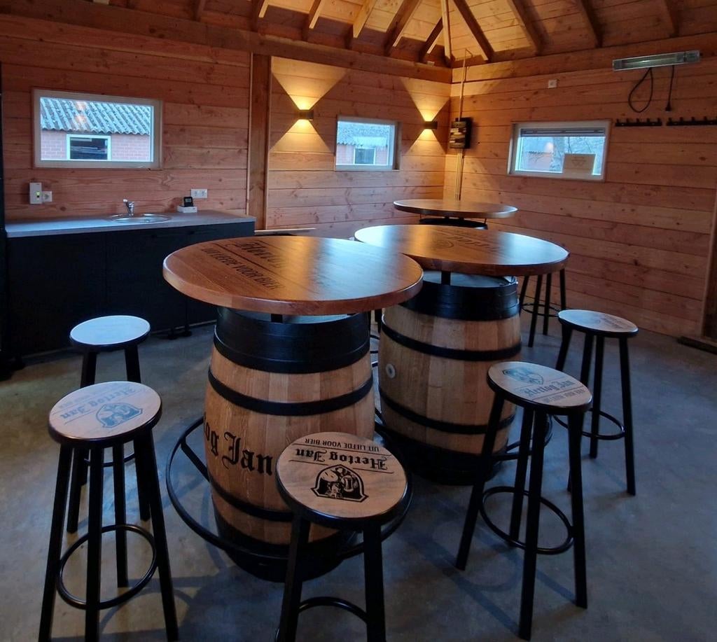 3 HERTOG JAN wijnvat statafels in mancave/2e woonkamer, Ophalen of Verzenden, Nieuw, Hertog Jan