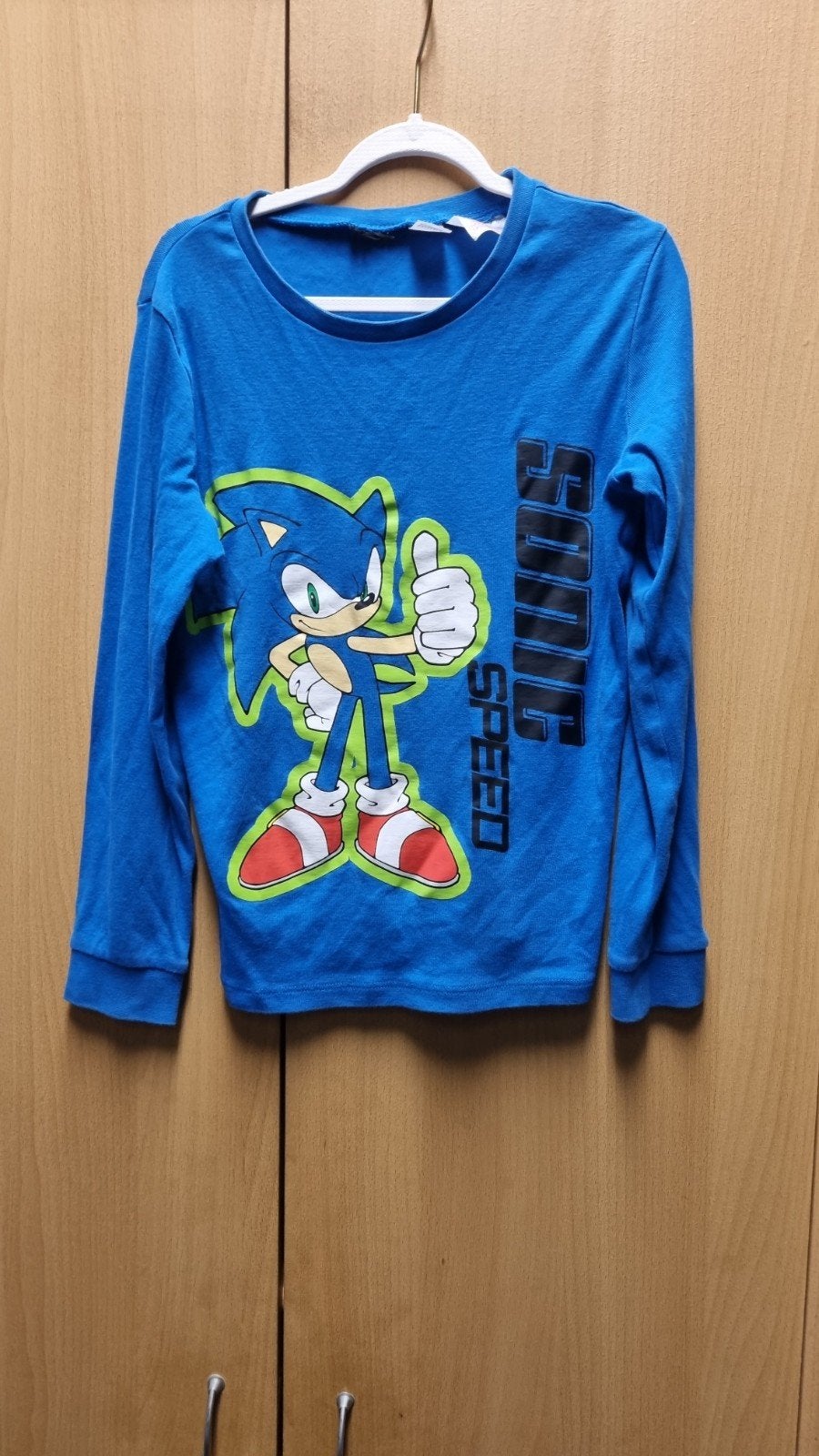 Stoer blauw Sonic shirt - maat 140/146, Ophalen of Verzenden, Gebruikt, Jongen, Shirt of Longsleeve