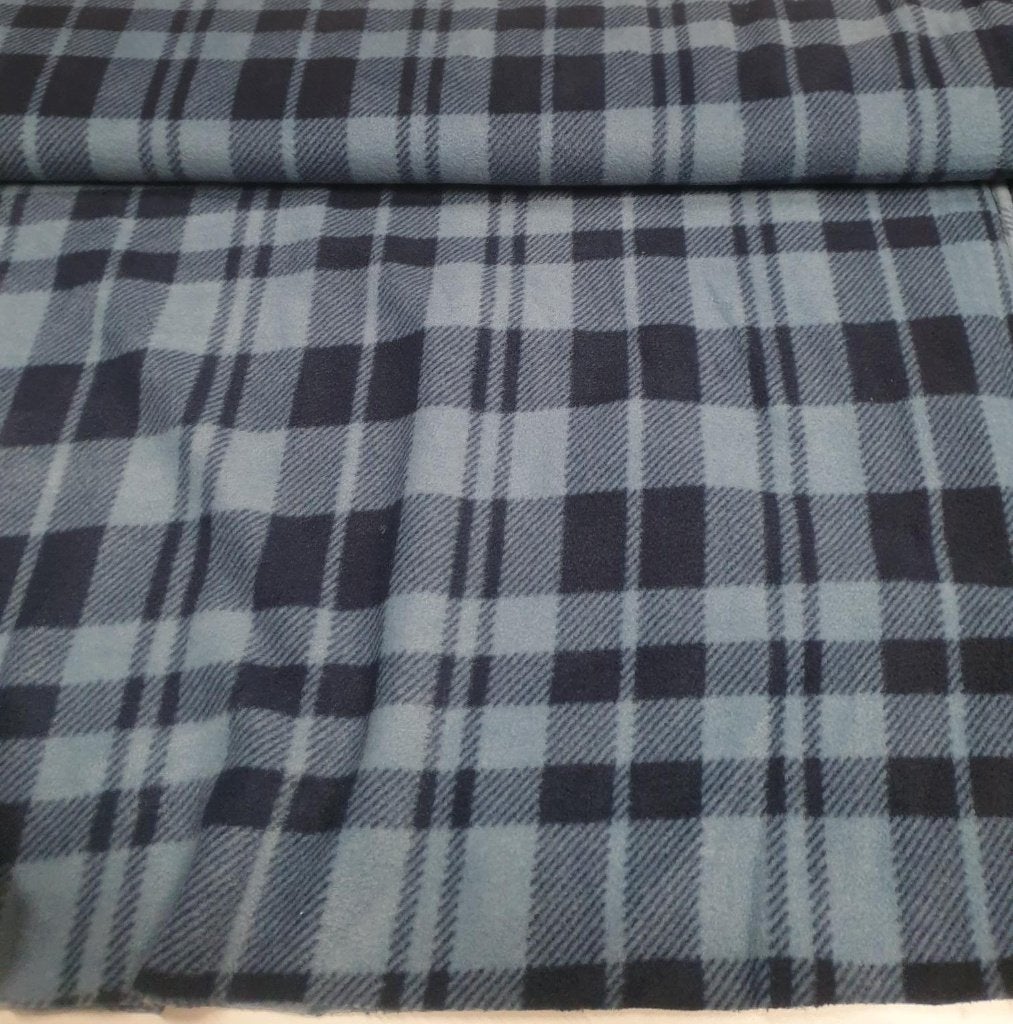 zacht geruite stof blauw (11506), Overige materialen, Blauw, 120 cm of meer, Nieuw