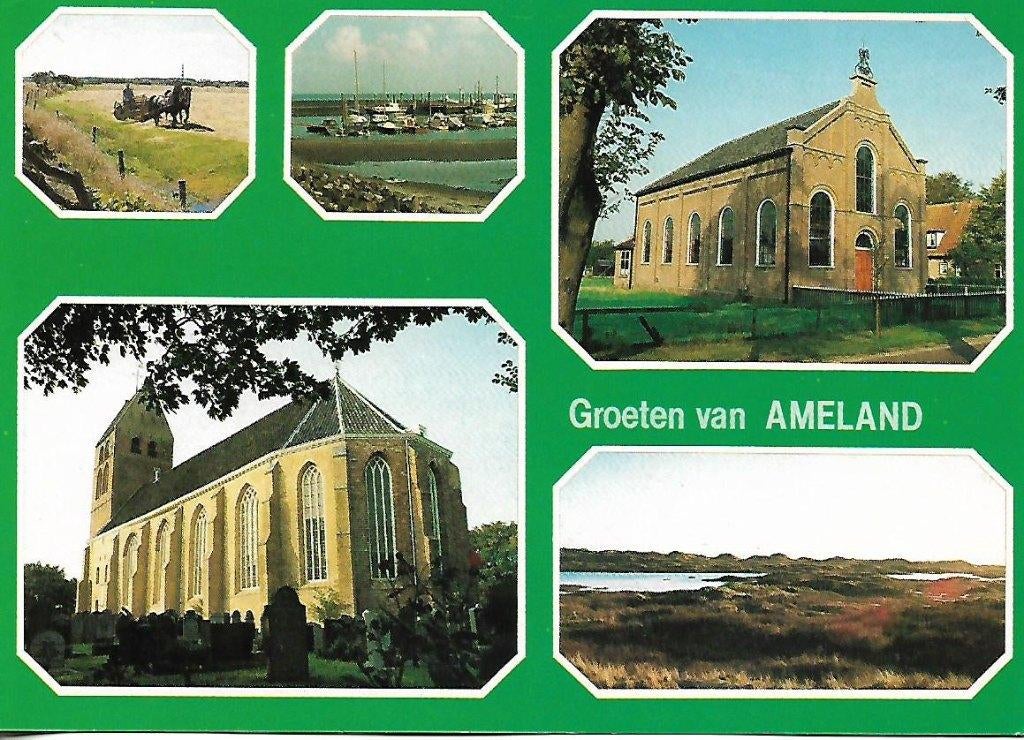 Ameland- -5-luik., Verzenden, 1980 tot heden, Gelopen, Waddeneilanden
