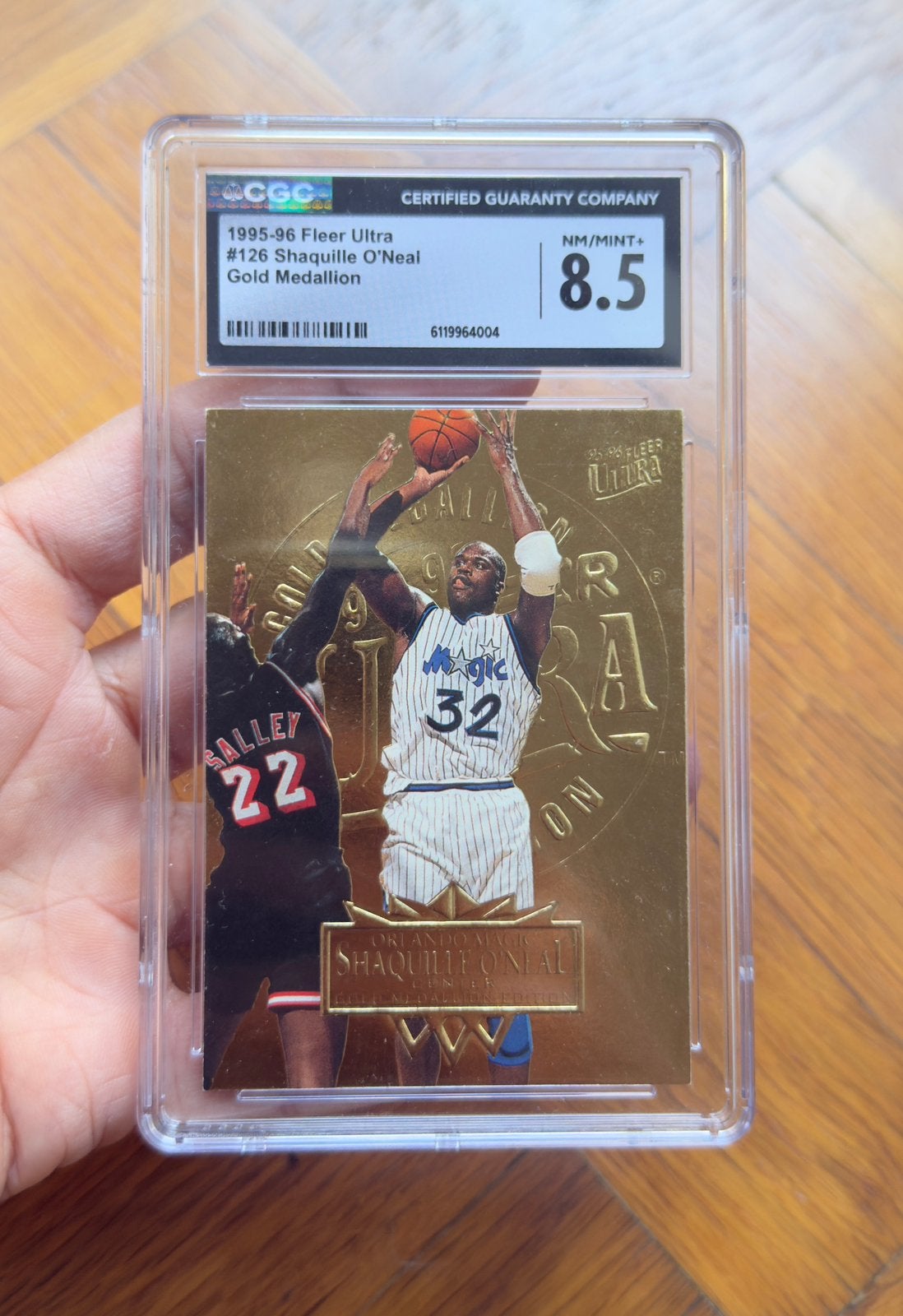 #126 Shaquille O’Neal 1995-96 Fleer Ultra Gold Med. graded, Ophalen of Verzenden, Zo goed als nieuw, Overige typen