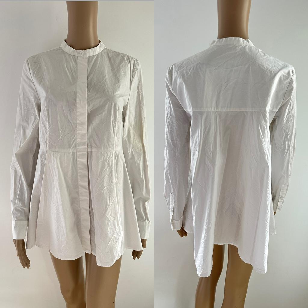 Dames COS peplum bloes shirt blouse katoen maat 36 S wit top, Ophalen of Verzenden, Gedragen, Maat 36 (S), Wit