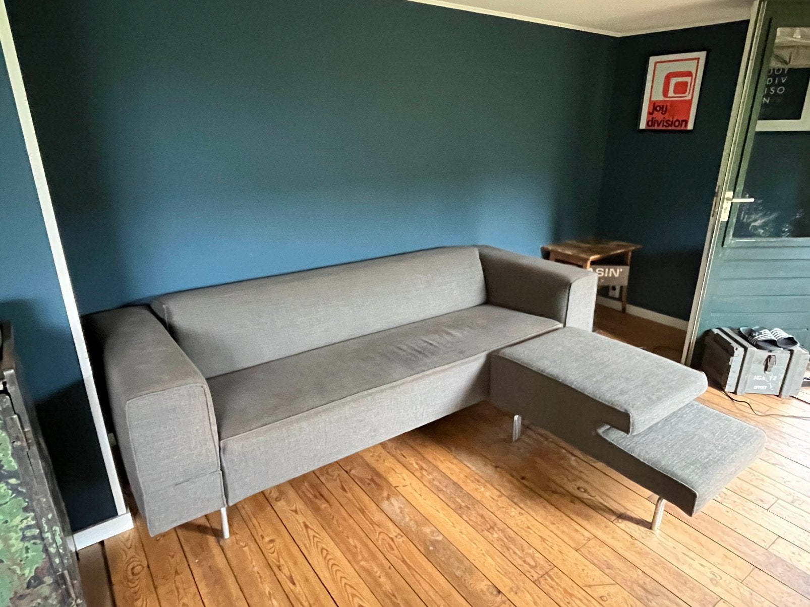 Design on stock bank + hocker, Ophalen, Zo goed als nieuw, Stof