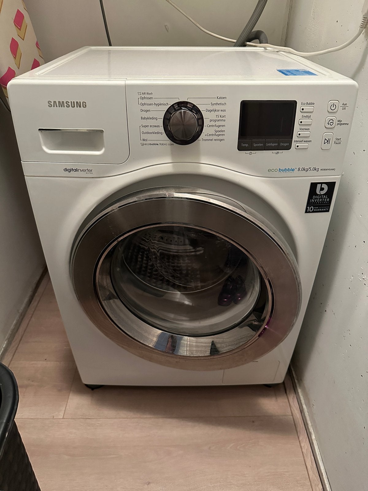 Samsung Eco Bubble Wasmachine 8kg/5kg - Zo goed als nieuw, Ophalen, 1200 tot 1600 toeren, Gebruikt, 8 tot 10 kg