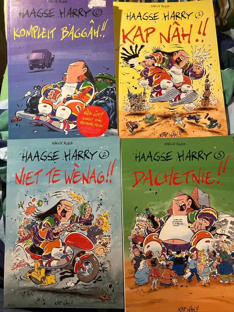 Haagse Harry stripboeken - set (4 delen), Complete serie of reeks, Ophalen of Verzenden, Gelezen