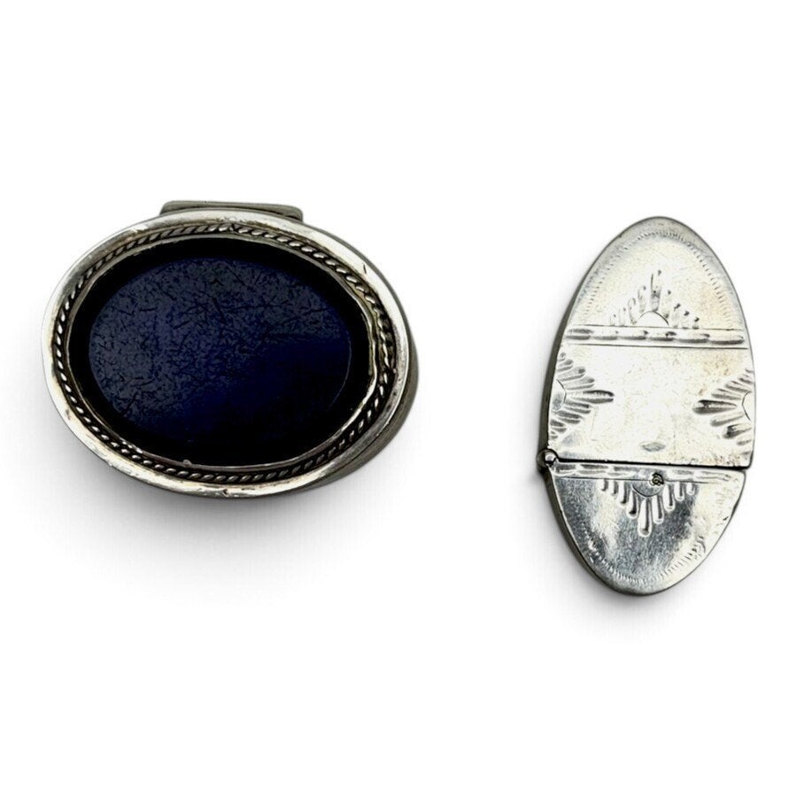 Twee zilveren lodereindoosjes, 1811–1812 en 1850, Ophalen of Verzenden, Zilver