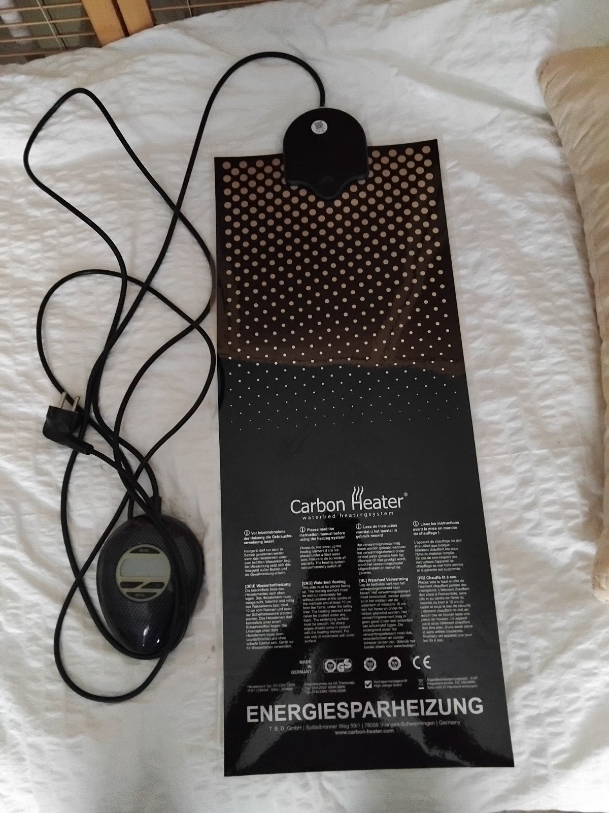 Carbon Heater waterbed verwarmingssysteem, Huis en Inrichting, Overige materialen, Gebruikt, Eenpersoons, Ophalen of Verzenden