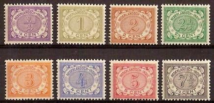Ned-Indie NVPH nr 40/7 ongebruikt Cijfer 1902-09, Postzegels en Munten, Postzegels | Nederland, Ophalen of Verzenden, T/m 1940