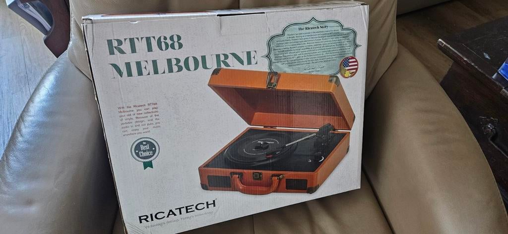 Ricatech RTT68 Melbourne Platenspeler - Nieuw in doos, Ophalen of Verzenden, Nieuw, Platenspeler, Overige merken