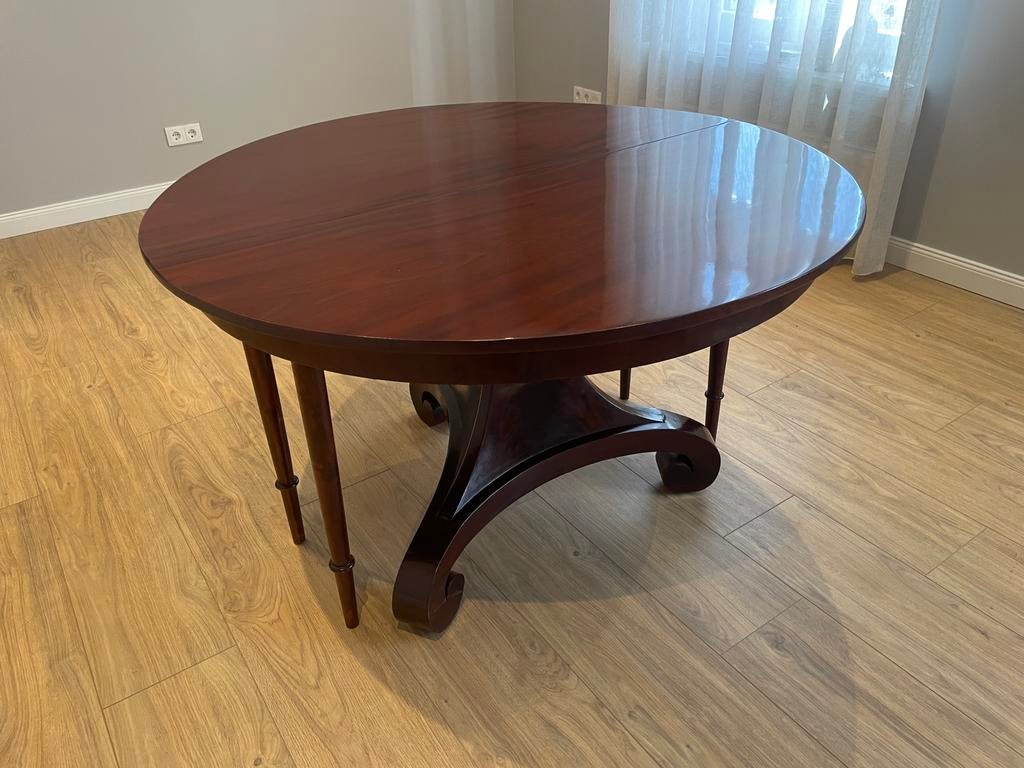 Tafel eettafel coulissen tafel mahonie tafel, Ophalen of Verzenden