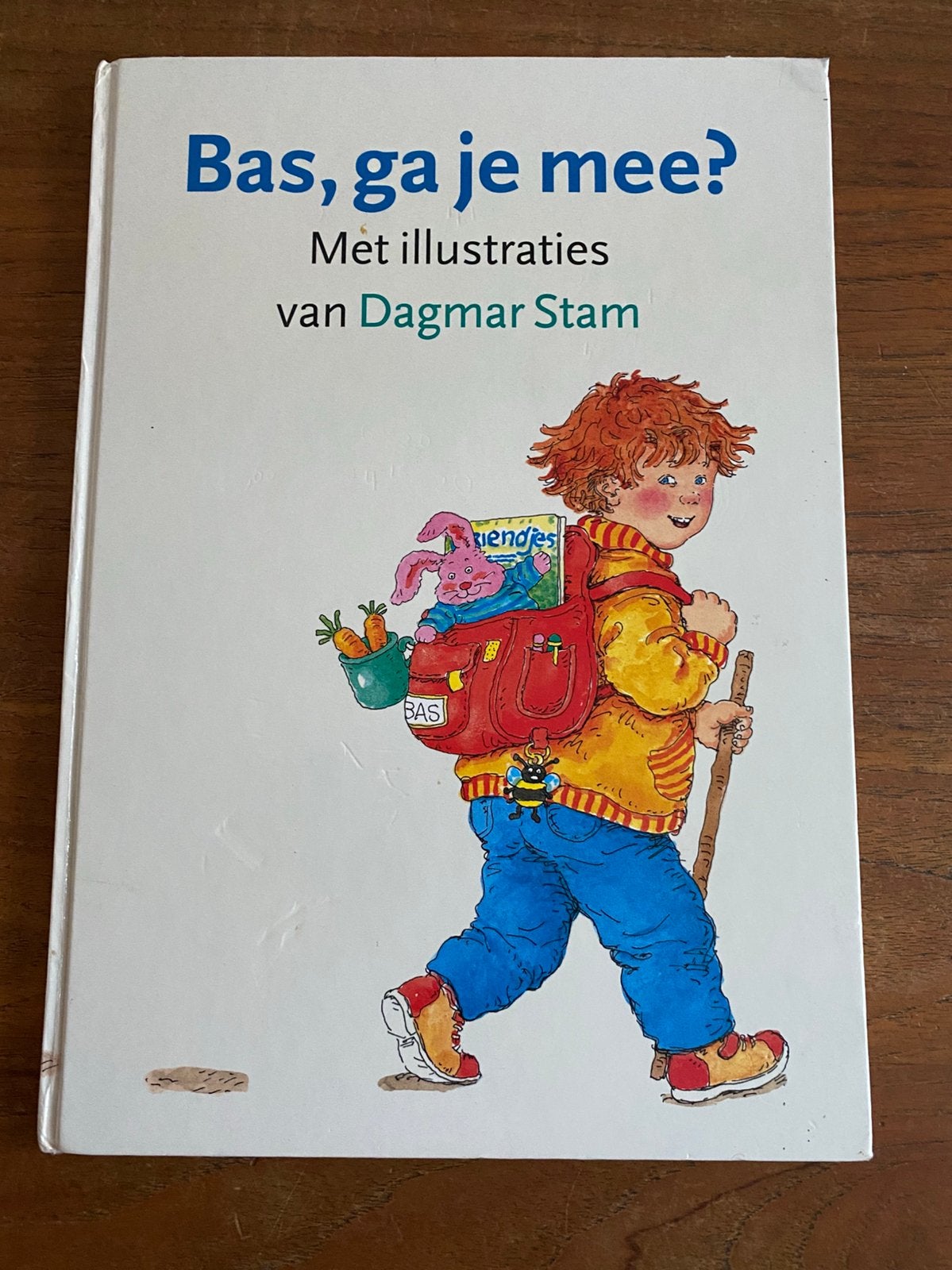 Bas, ga je mee? - Dagmar Stam, prentenboek taalontwikkeling, Ophalen of Verzenden, Gelezen, Dagmar Stam, Prentenboek