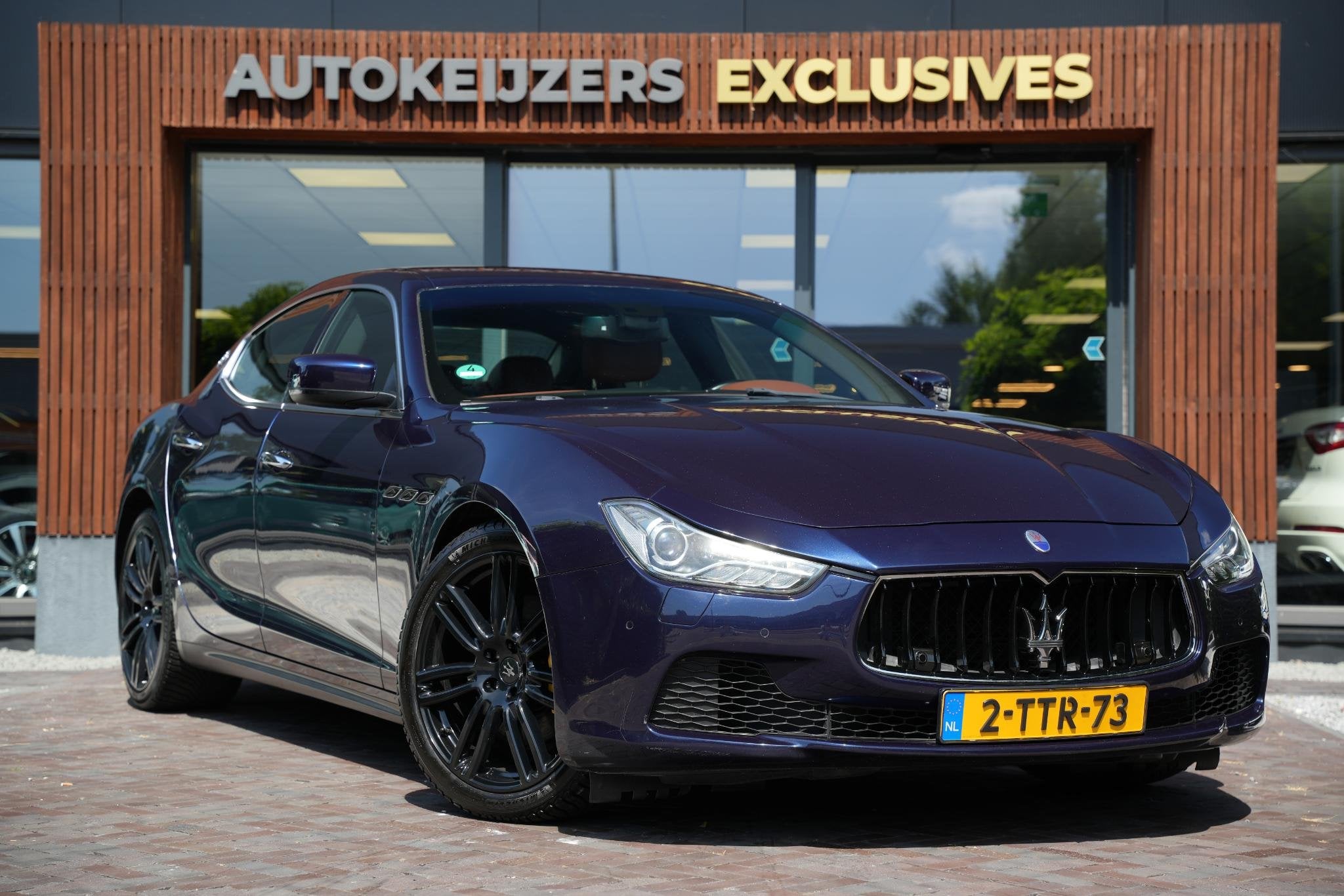 Maserati Ghibli 3.0 V6 D Luxe Leder Stoelvent. Navi Memory M, Auto's, Maserati, Achterwielaandrijving, Gebruikt, Euro 6, Blauw