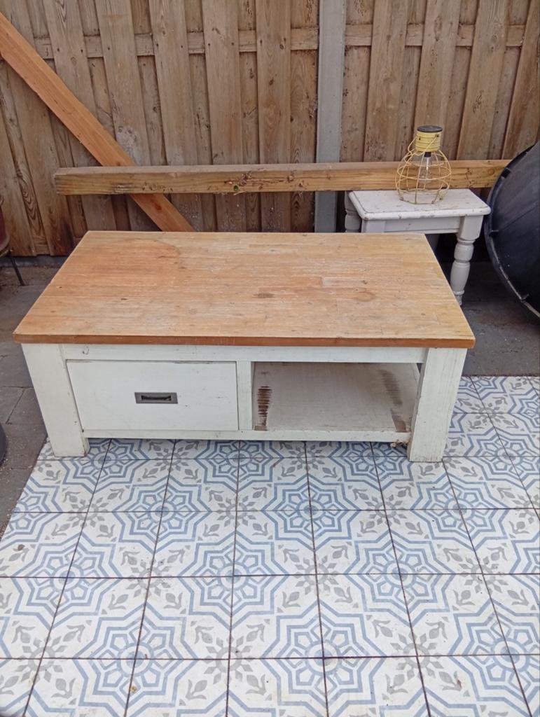 Salontafel hout 70x120, Huis en Inrichting, Tafels | Salontafels, Ophalen, Gebruikt, 100 tot 150 cm, 50 tot 100 cm