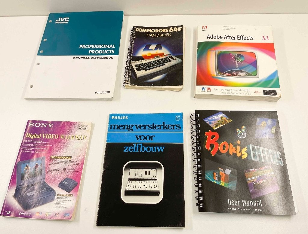 24 stuk Vintage Audio/video Handleidingen sony/jvc/akai/uher, N, Ophalen of Verzenden, N, N