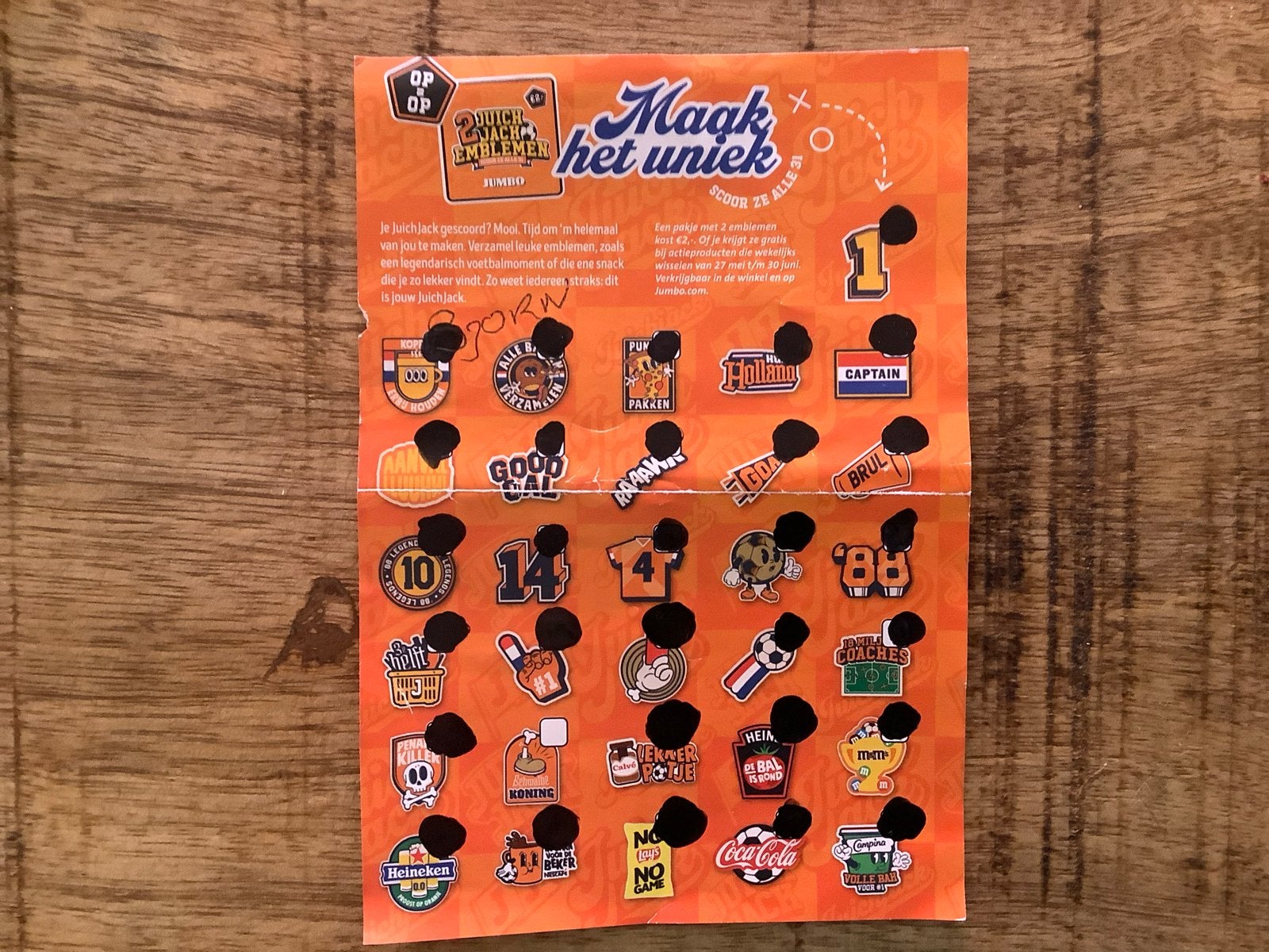 Jumbo Juichjack Emblemen - Hulp gevraagd!, Hobby en Vrije tijd, Stickers en Plaatjes, Ophalen of Verzenden, Gebruikt, Sticker