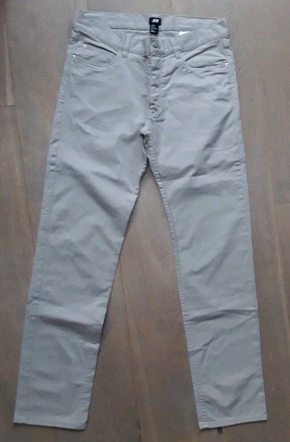 Te koop: Mooie katoenen broek van het merk H&M  Maat: 32/34, Maat 48/50 (M), Beige, Ophalen of Verzenden, Zo goed als nieuw