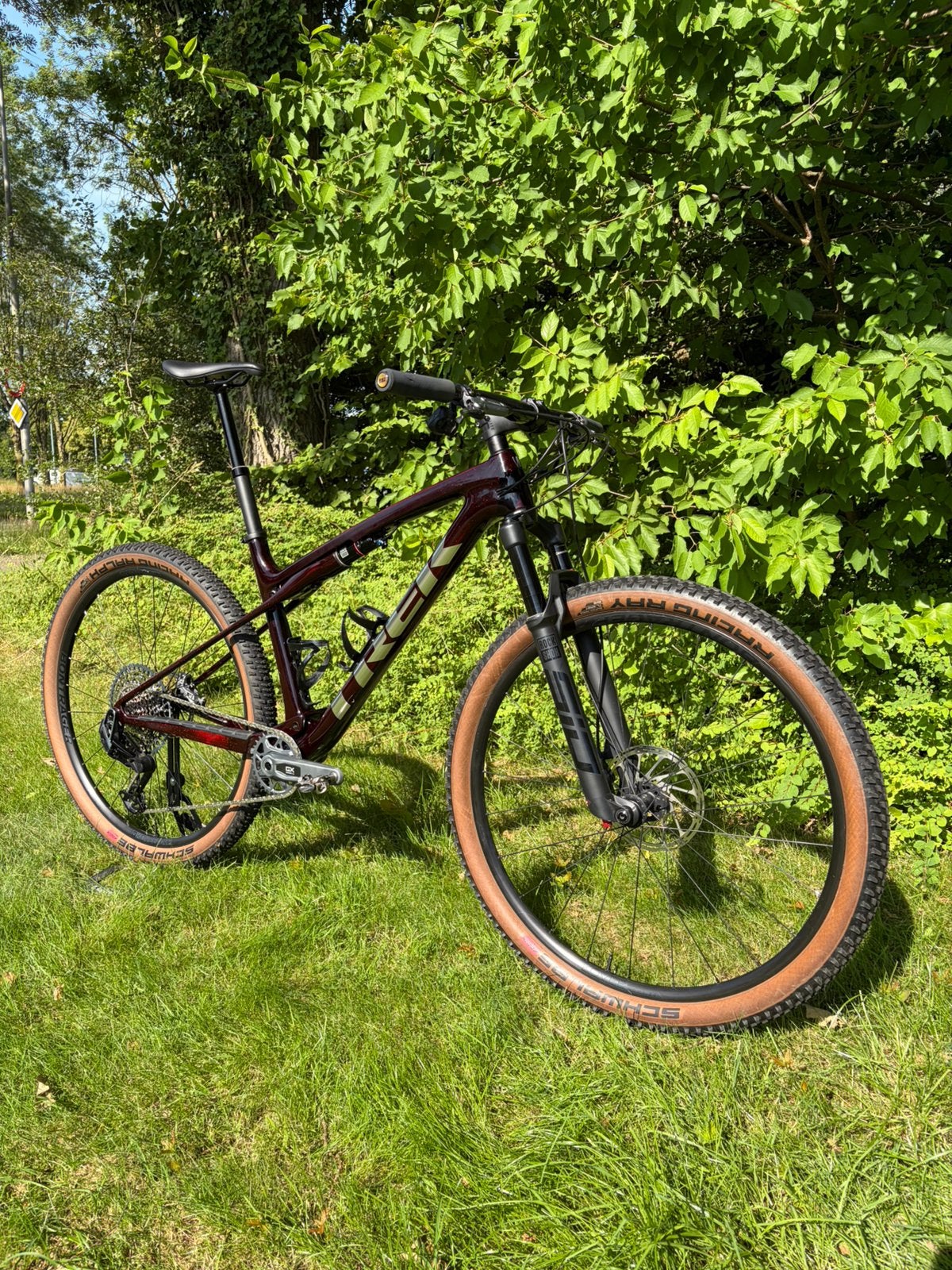 Trek Supercaliber 9.7 AXS T-Type smoke red L, Ophalen, Gebruikt, 45 tot 49 cm, Schijfrem