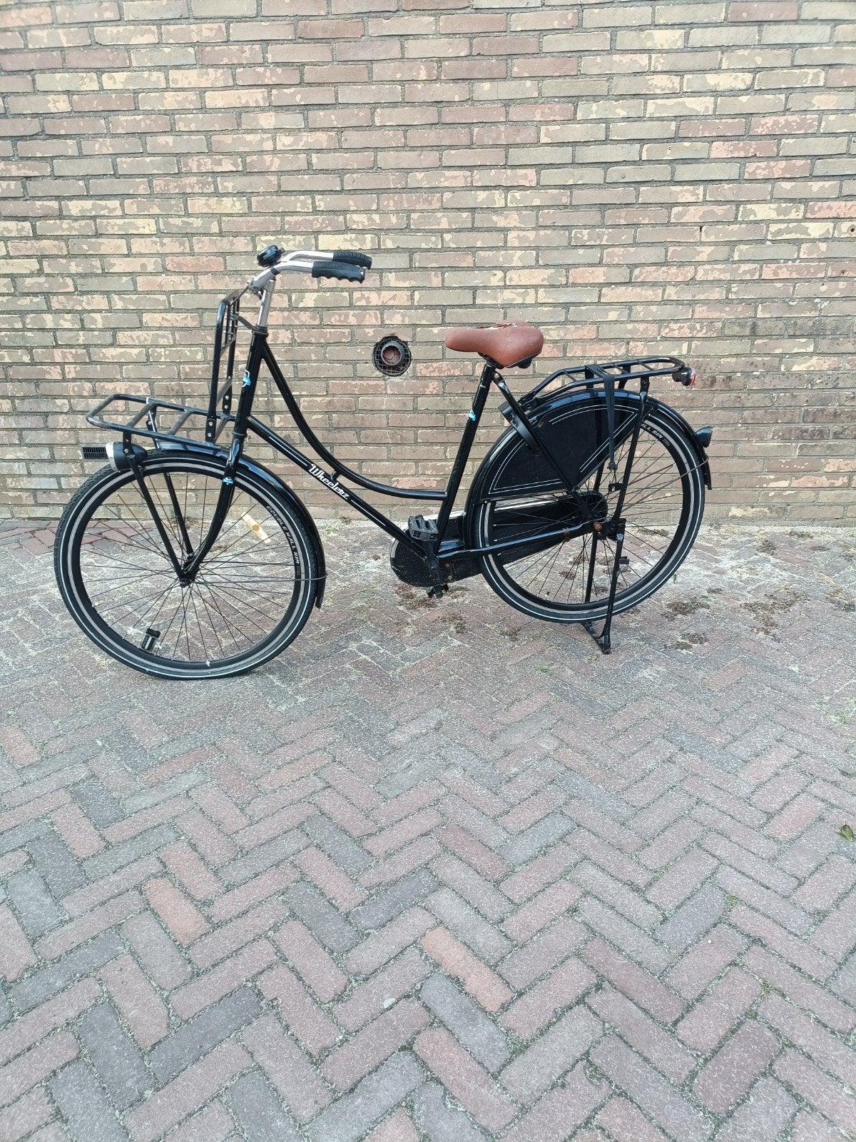 Zwarte Wheelenz omafiets met voordrager, Ophalen, Terugtraprem, Wheelenz, Gebruikt