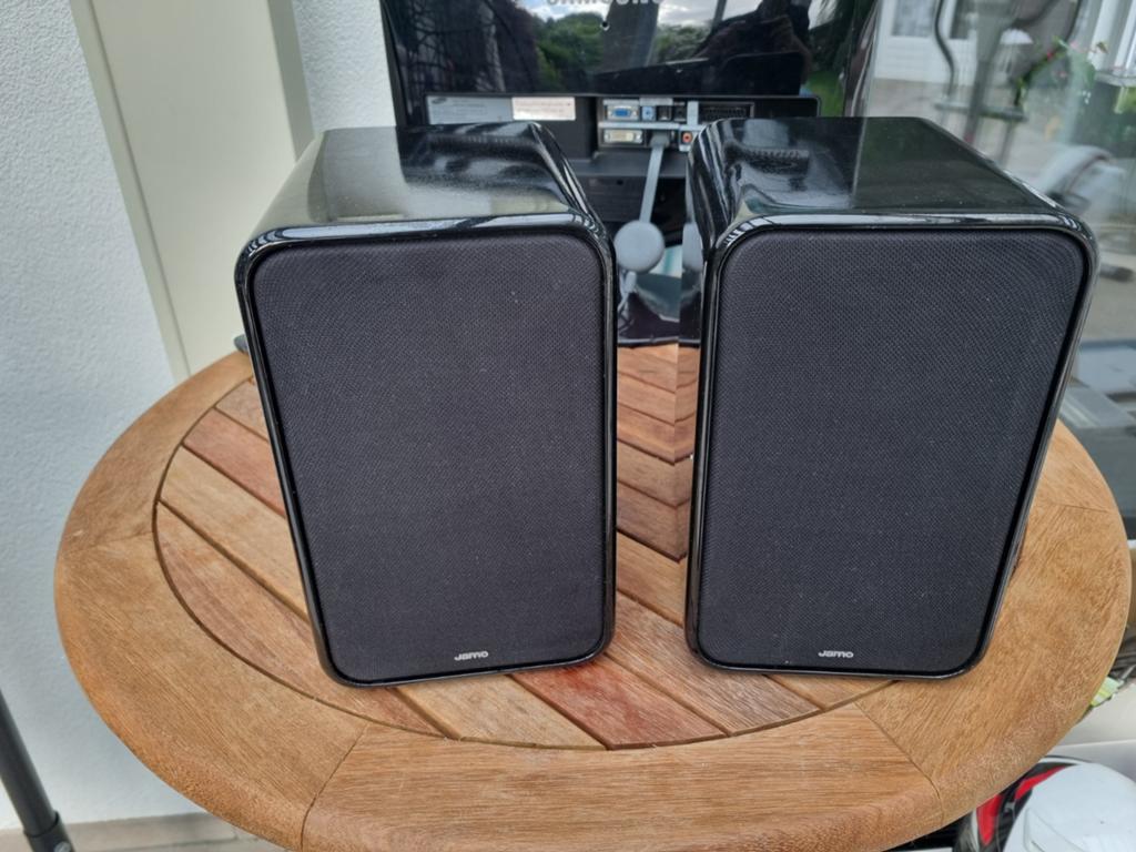 Jamo S 404 Boekenplank Luidsprekers - Zwart (Set), Ophalen of Verzenden, Zo goed als nieuw, 60 tot 120 watt, Front, Rear of Stereo speakers