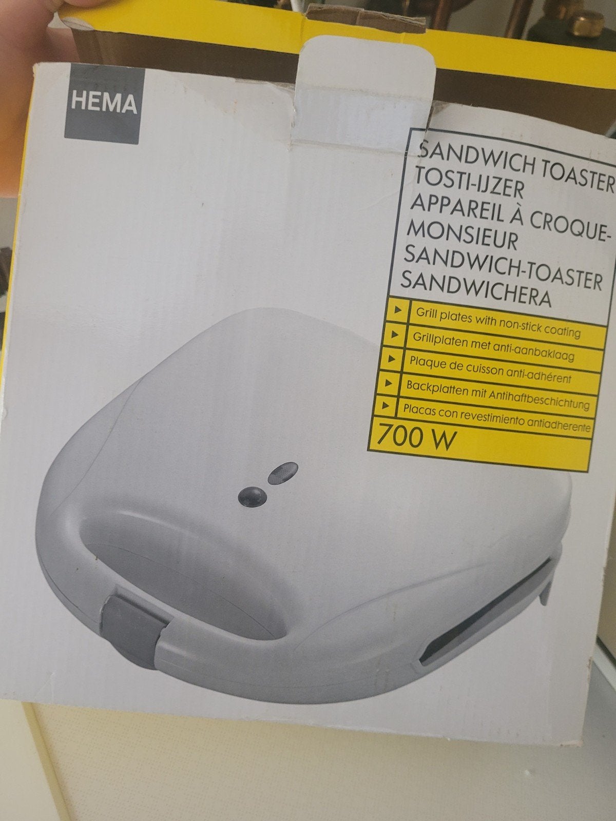 Hema Tosti-ijzer 700W - Nieuw in doos, Ophalen of Verzenden, Zo goed als nieuw