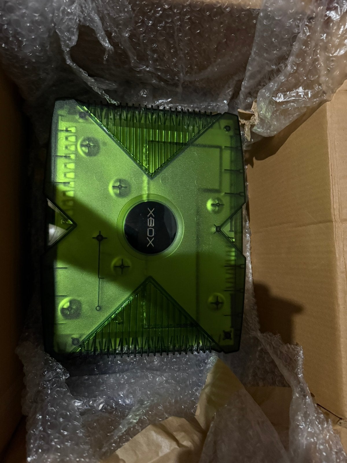 OG Xbox beta debug kit, Spelcomputers en Games, Ophalen of Verzenden, Zo goed als nieuw, Met 1 controller, Crystal/doorzichtig