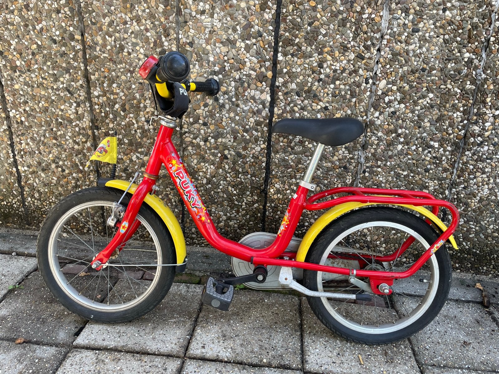 Puky Kinderfiets - Rood/Geel - 16 inch, Ophalen, Gebruikt, Terugtraprem, 16 tot 20 inch