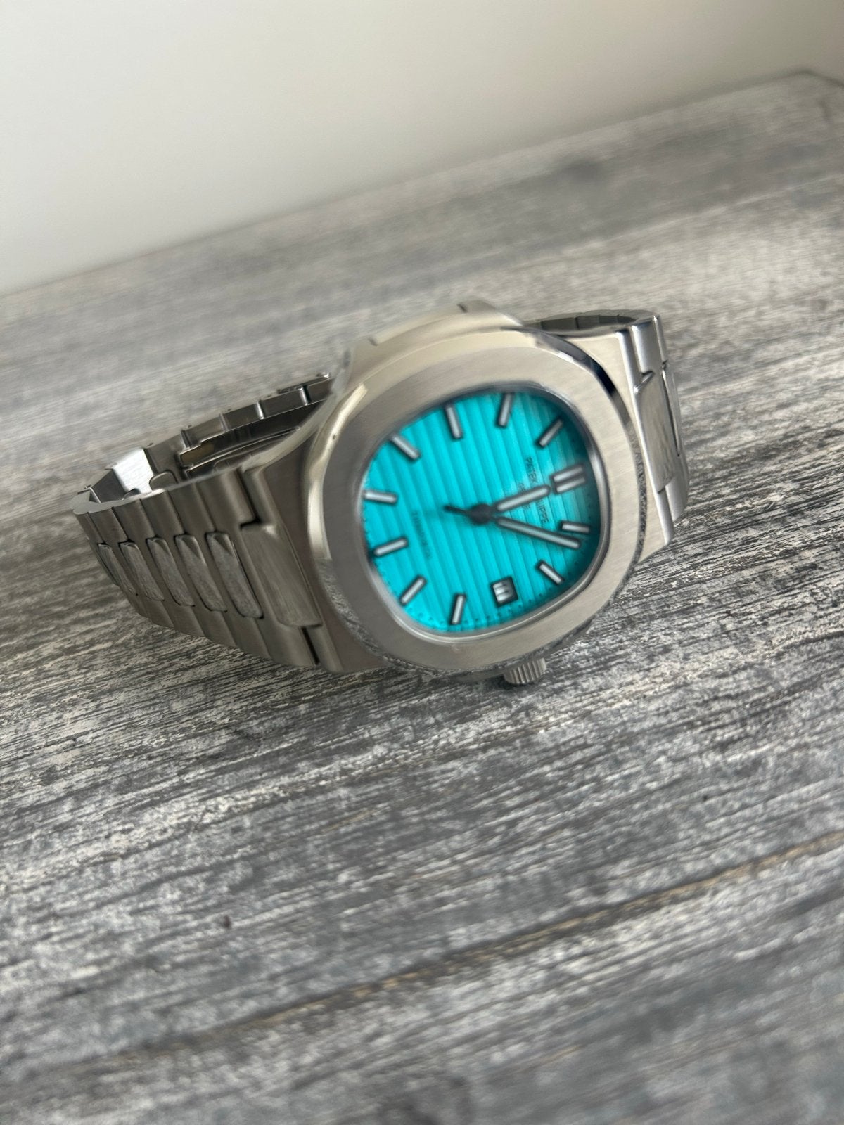 Patek Philippe tiffany blue, Overige merken, Staal, Polshorloge, Ophalen of Verzenden