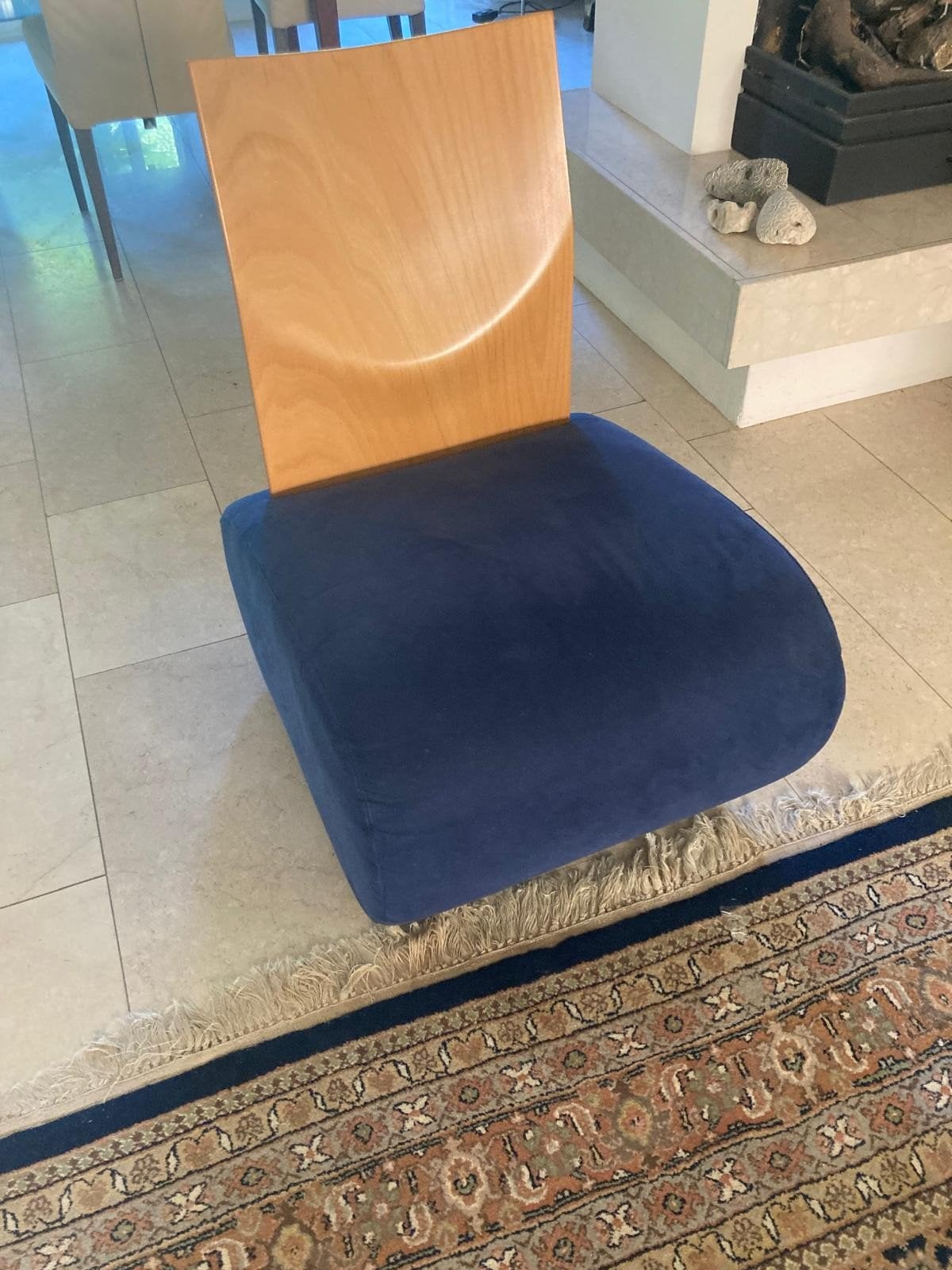 KFF design stoel met alcantara, Ophalen, Gebruikt, Blauw, Design
