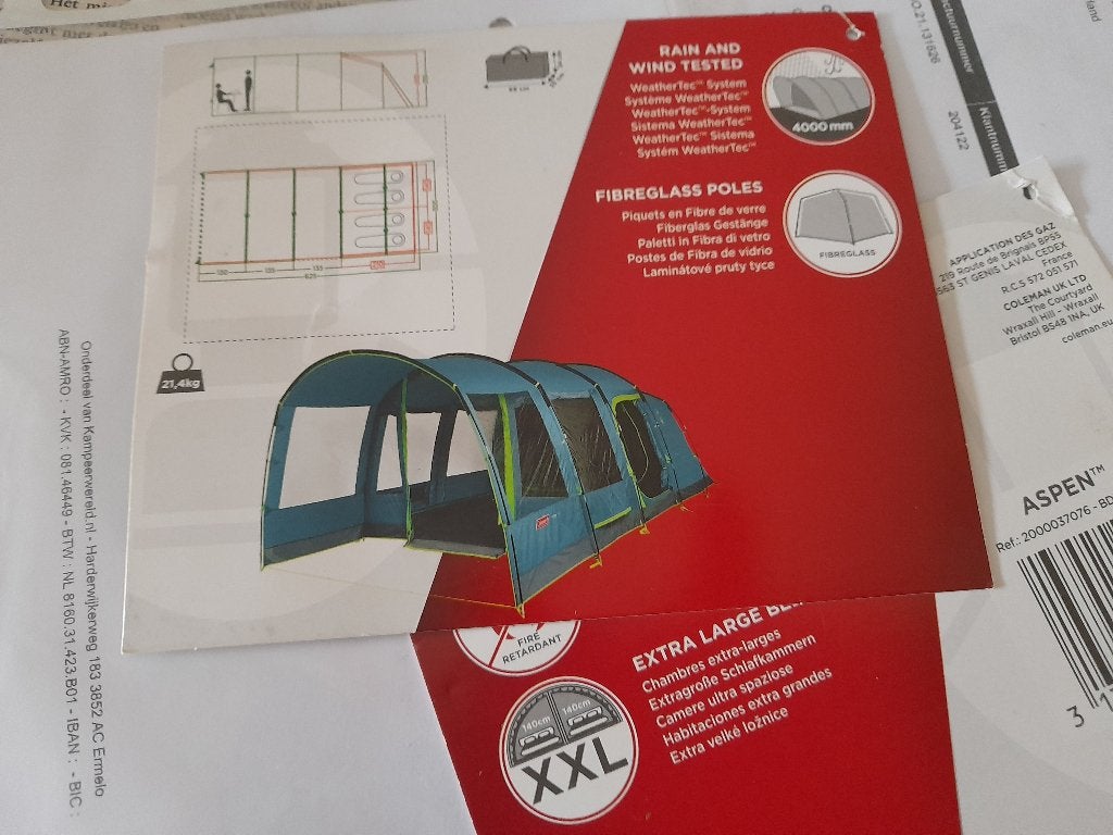 te koop Coleman 4 persoons  tunnel tent, Caravans en Kamperen, Ophalen, Zo goed als nieuw, Tot en met 5