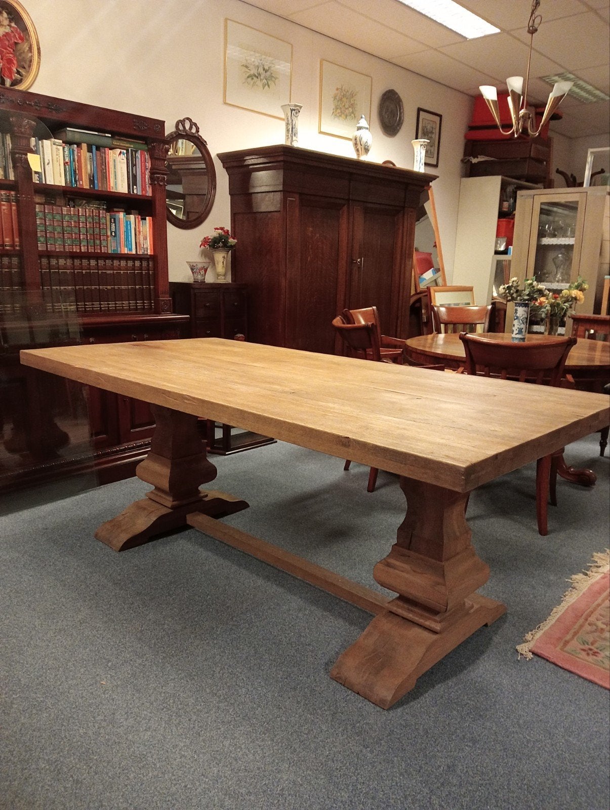 Klooster Tafel Massief Eikenhout in Nieuwstaat, EU, Klooster tafel massief eikenhout, EU, Eikenhout