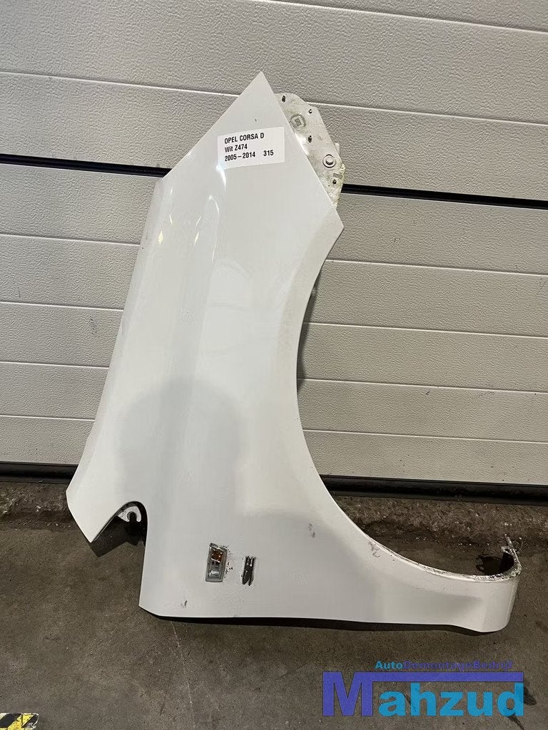 OPEL CORSA D wit Z474 Rechts voorscherm scherm 2006-2015, Gebruikt, Opel Automobile GmbH, Ophalen of Verzenden, Kontakt@opel-infoservice.de