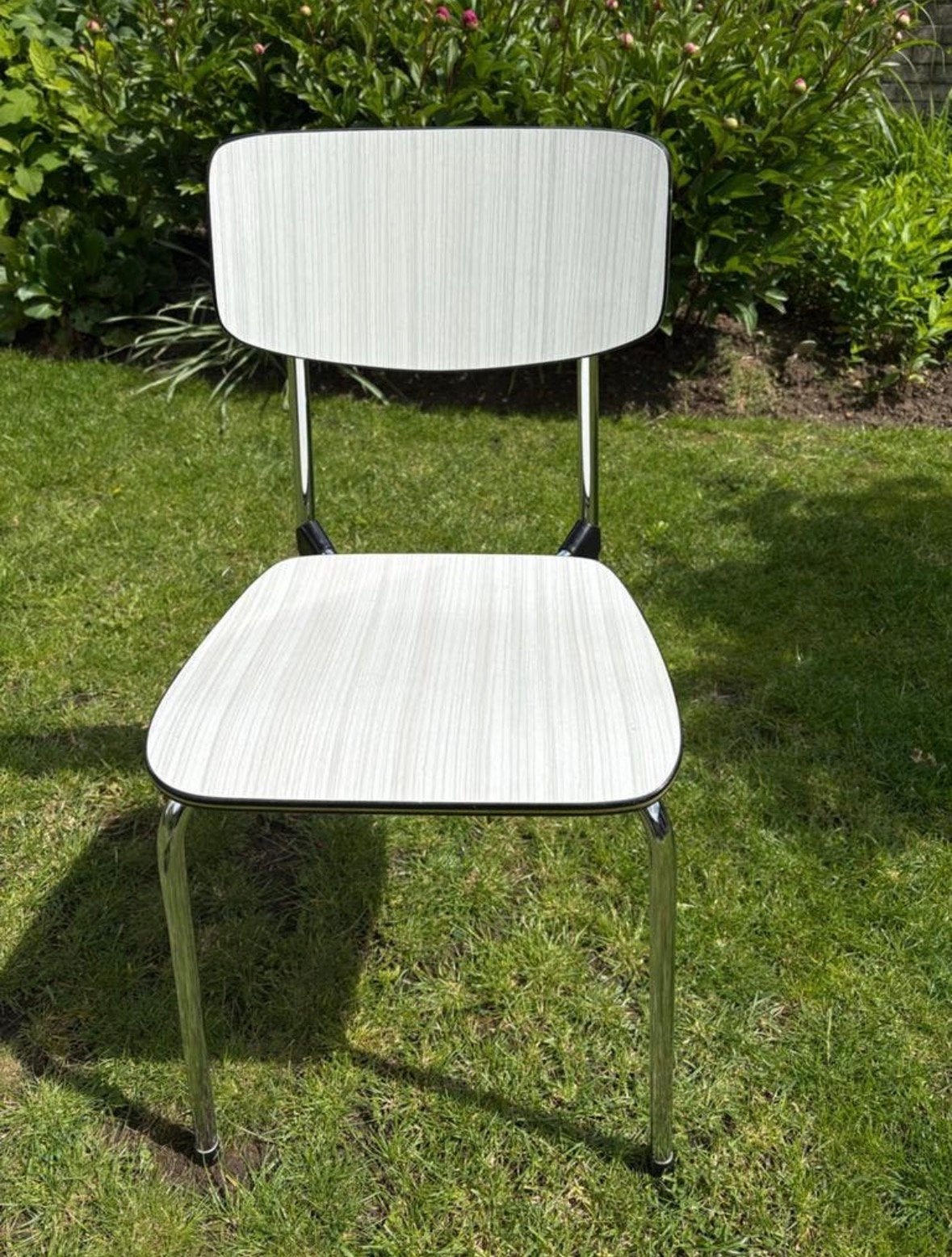 4 formica keukenstoelen, Ophalen, Overige materialen, Vintage, Zo goed als nieuw