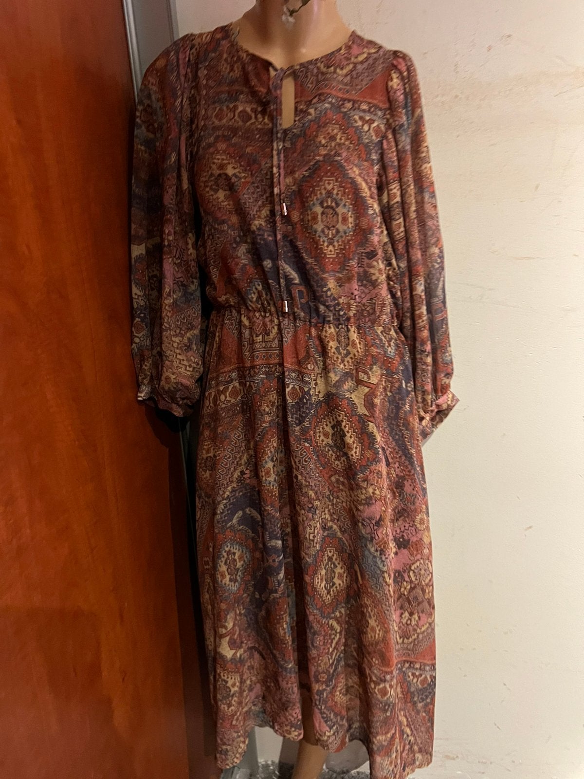 CAROLINA BISS jurk maat m 40 zgan, Kleding | Dames, Maat 38/40 (M), Bruin, Ophalen of Verzenden, Zo goed als nieuw