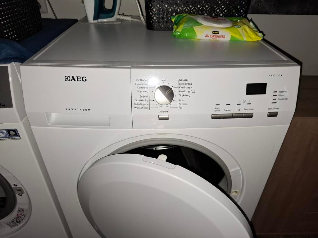 AEG wasmachine en AEG wasdroger., 6 tot 8 kg, Ophalen, Zo goed als nieuw, 85 tot 90 cm