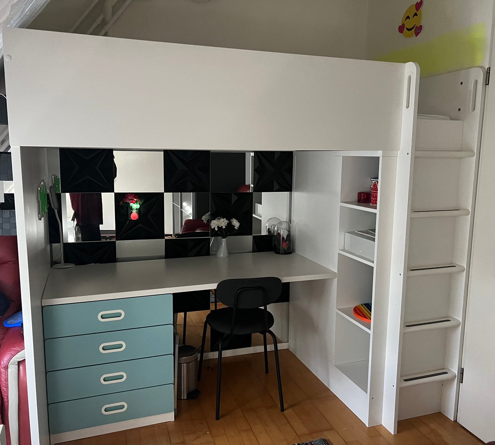 Mooie kinderbed, Ophalen, Zo goed als nieuw, 180 cm of meer, 85 tot 100 cm
