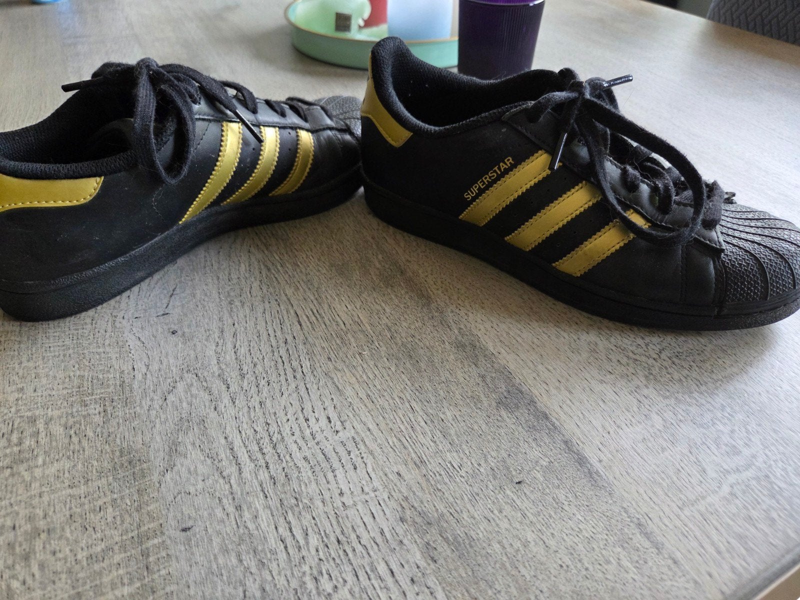 Adidas Superstar sneakers zwart met goud, Ophalen, Adidas, Zwart, Sneakers of Gympen