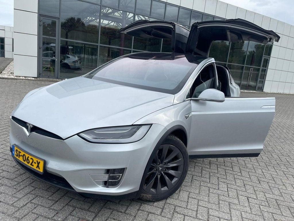 Tesla Model X 75D Base 6p. TREKHAAK APK NAP 1E EIGENAAR, Auto's, Tesla, Bedrijf, Te koop, Model X, 4x4, Elektrisch, A, SUV of Terreinwagen