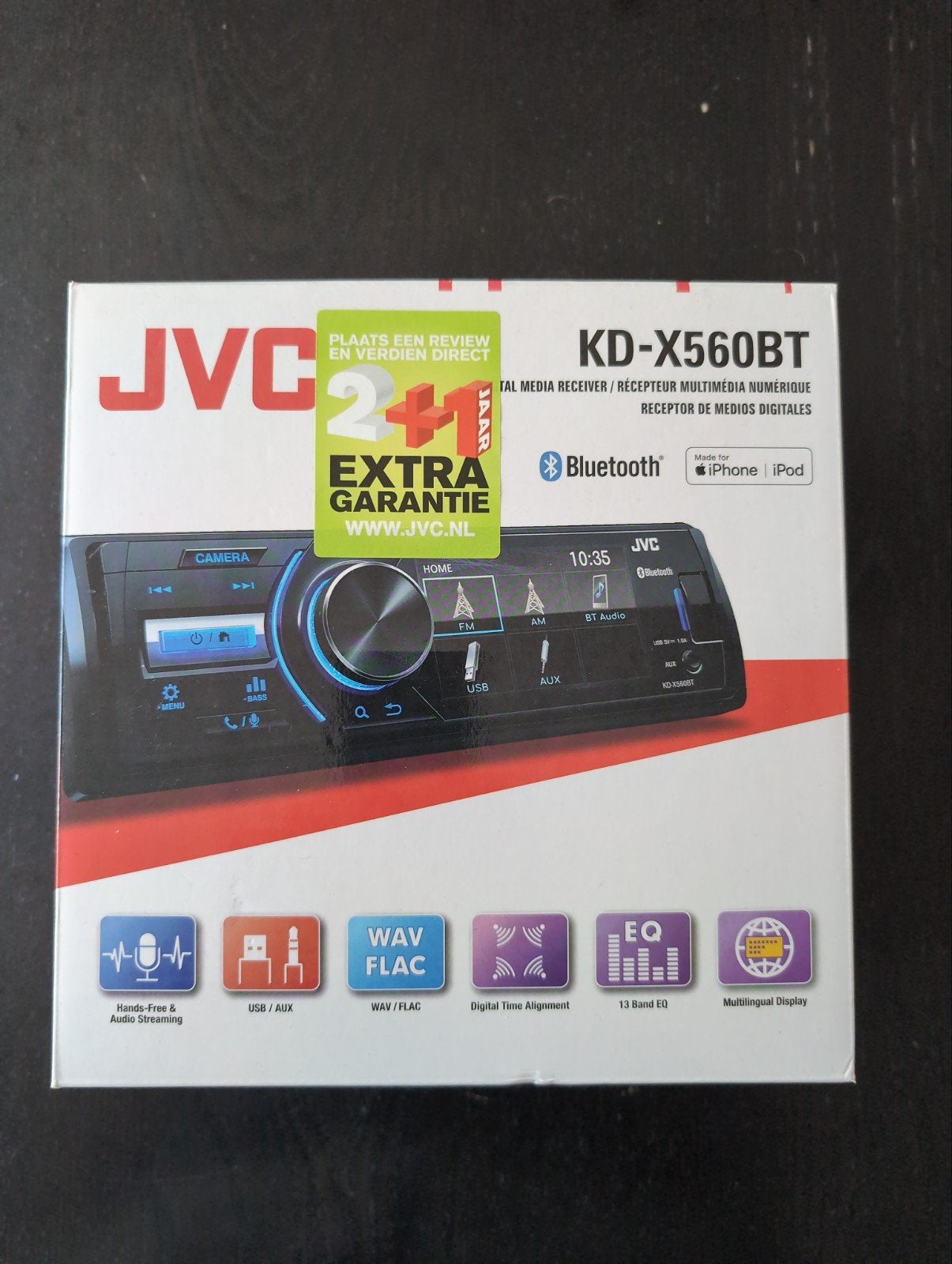 JVC KD-X560BT Digital Media Receiver met Bluetooth, Auto diversen, Autoradio's, Nieuw, Ophalen of Verzenden