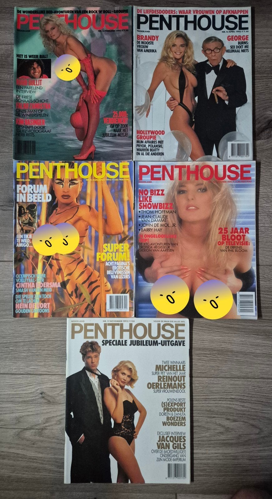 5 Penthouse magazines uit 1992 - Zeer goede staat, Ophalen of Verzenden, 1980 tot heden, Nederland, Tijdschrift