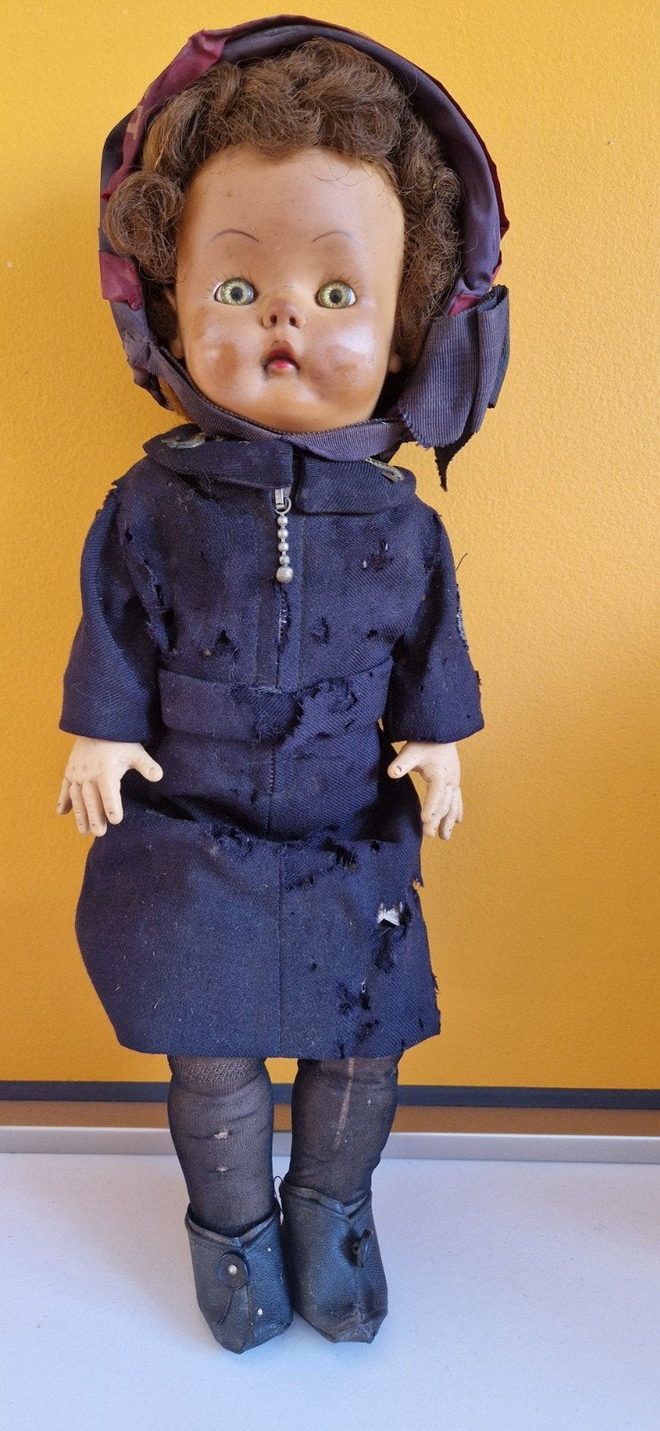 Vintage pop uit de jaren '40 - Promotiemateriaal, Verzamelen, Poppen, Gebruikt, Pop, Ophalen of Verzenden