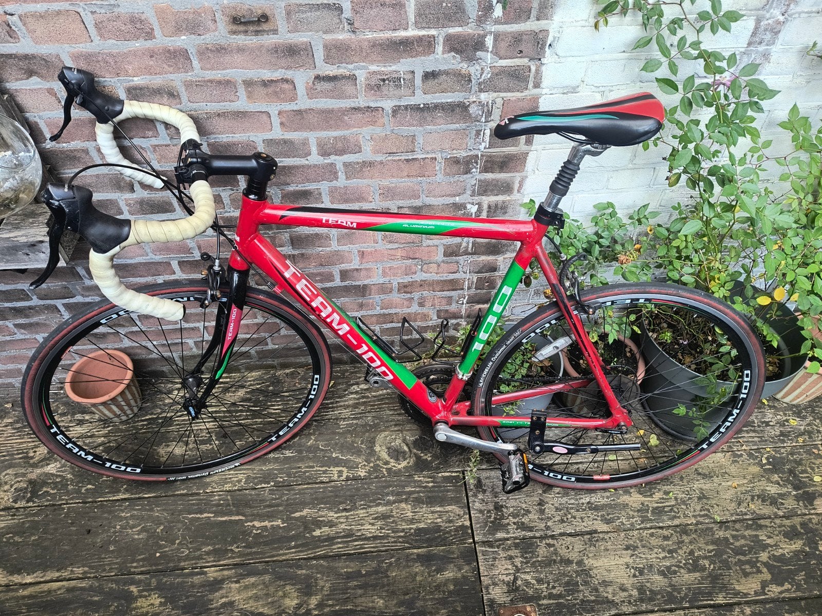 Racefiets met aluminium frame, framemaat 54, Gebruikt, Aluminium, Meer dan 20 versnellingen, 53 tot 57 cm