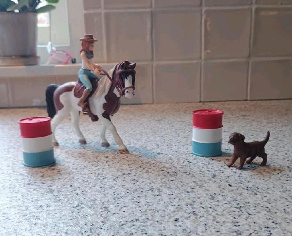 Schleich set, Ophalen of Verzenden, Zo goed als nieuw, Paard, Beeldje of Figuurtje